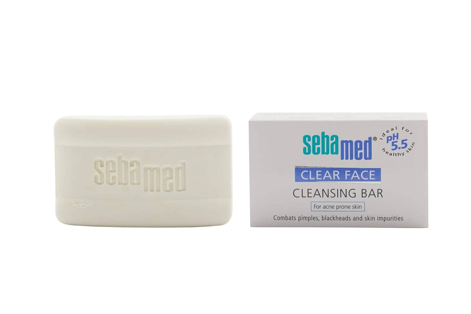 Sebamed Clear Face Teenage Cleansing Bar 100g - Effectively Reduces Pimples and Blackheads - For Impure and Acne Prone Skin: Beauty