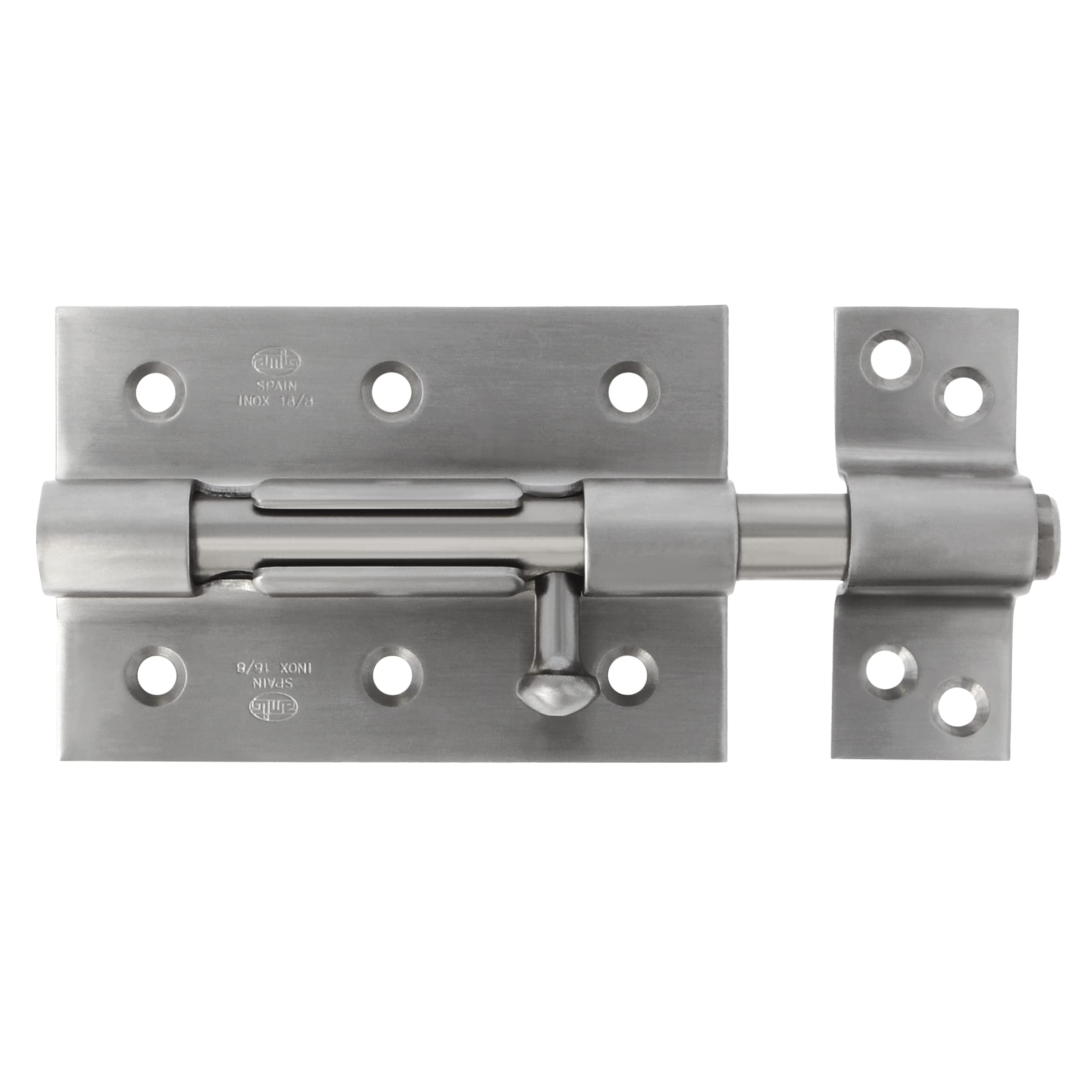 Amig - Overlap Pin - 60 X 48 Mm - Suitable For Wooden Passage Doors - Latch For Bathroom, Bedroom Or Office - Security Lock - Varnished Brass Steel - View #7