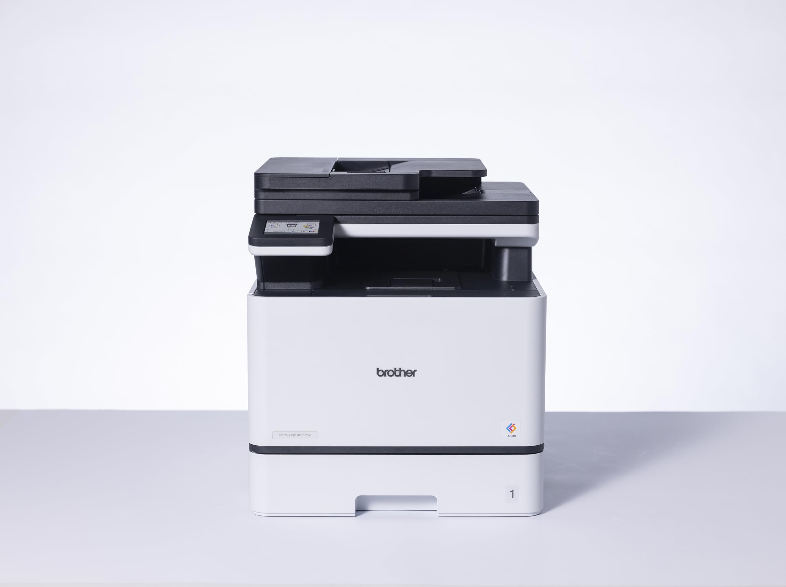 Brother DCPL8630CDW | Multifunzione Laser a Colori | 31 ppm| Stampa e Copia Fronte/Retro | Touchscreen da 8.8 cm| WiFi, LAN, USB | Inbox toner da 3.000 pag (Nero) e 1.800 pag (colori CMY)