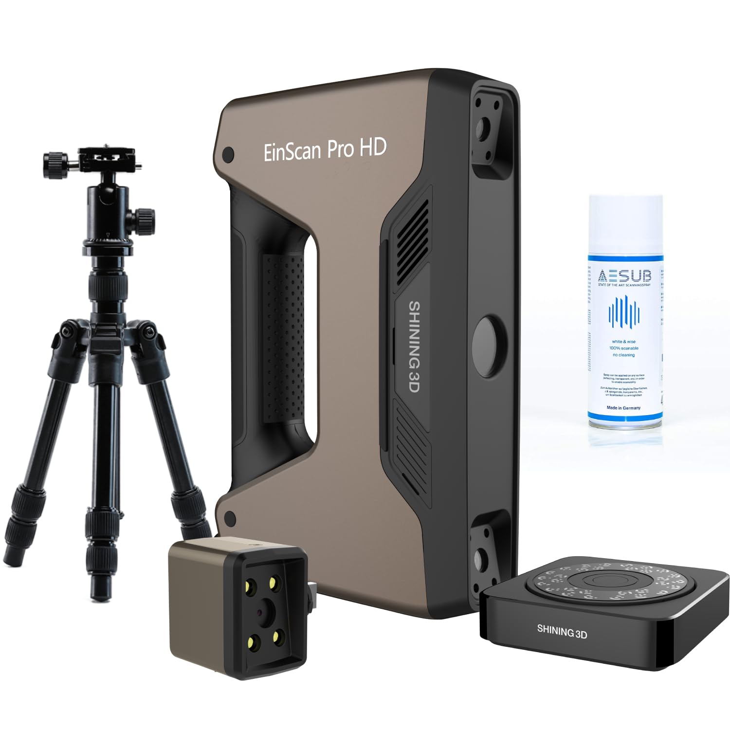 2024 EinScan Pro HD Handheld 3D Scanner with Industrial Pack & Color Pack HD, SolidEdge Shining3D CAD Software for Reverse Engineering, Healthcare, Manufacturing, Research, Art and Design