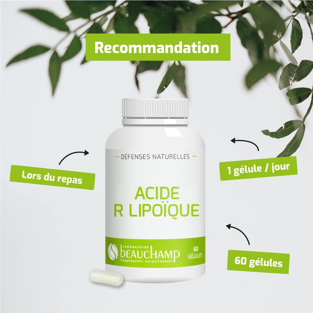 Complément alimentaire ACIDE R ALPHA-LIPOÏQUE - 60 gélules - Antioxydant - Anti-vieillissement cellulaire - Développé en France