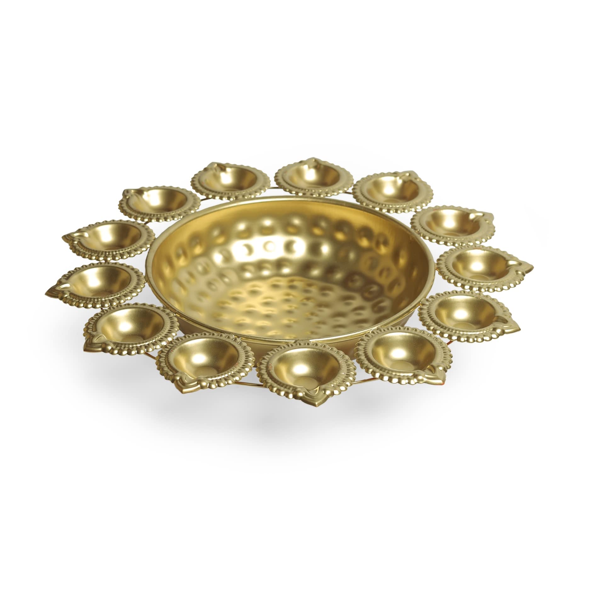 Bar Box Diya Shape Flower Decorative Urli Bowl    Potpourri Bowl    Tea Light Candles Holder Bowl    for Home,Office,and Table Decor (Gold) 200 ml - Image 3 thumbnail