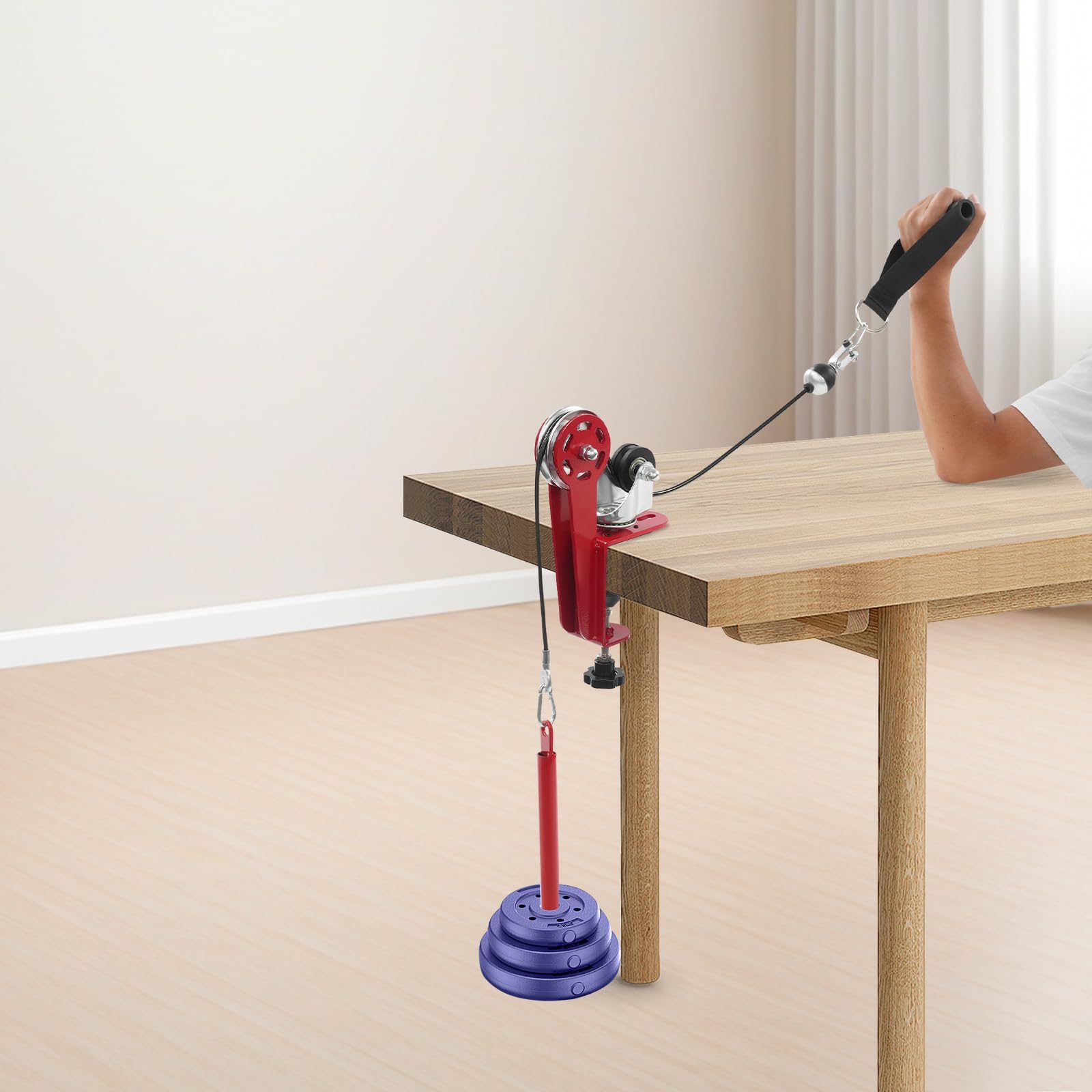 Système de Poulie de Bras de Fer Professionnel pour Entraînement sur Table, système de poulie pour entraîner Les Bras pour Musculation des Poignets