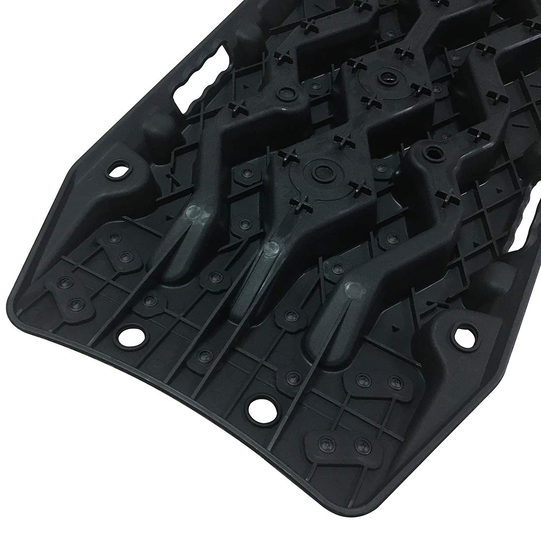 Piste di Recupero Traction Tappetino da Trazione Track Pneumatici Scaletta Emergency Recupero Piste per Sabbia, Neve, Fango, Intrappolato 2 Pcs Nero