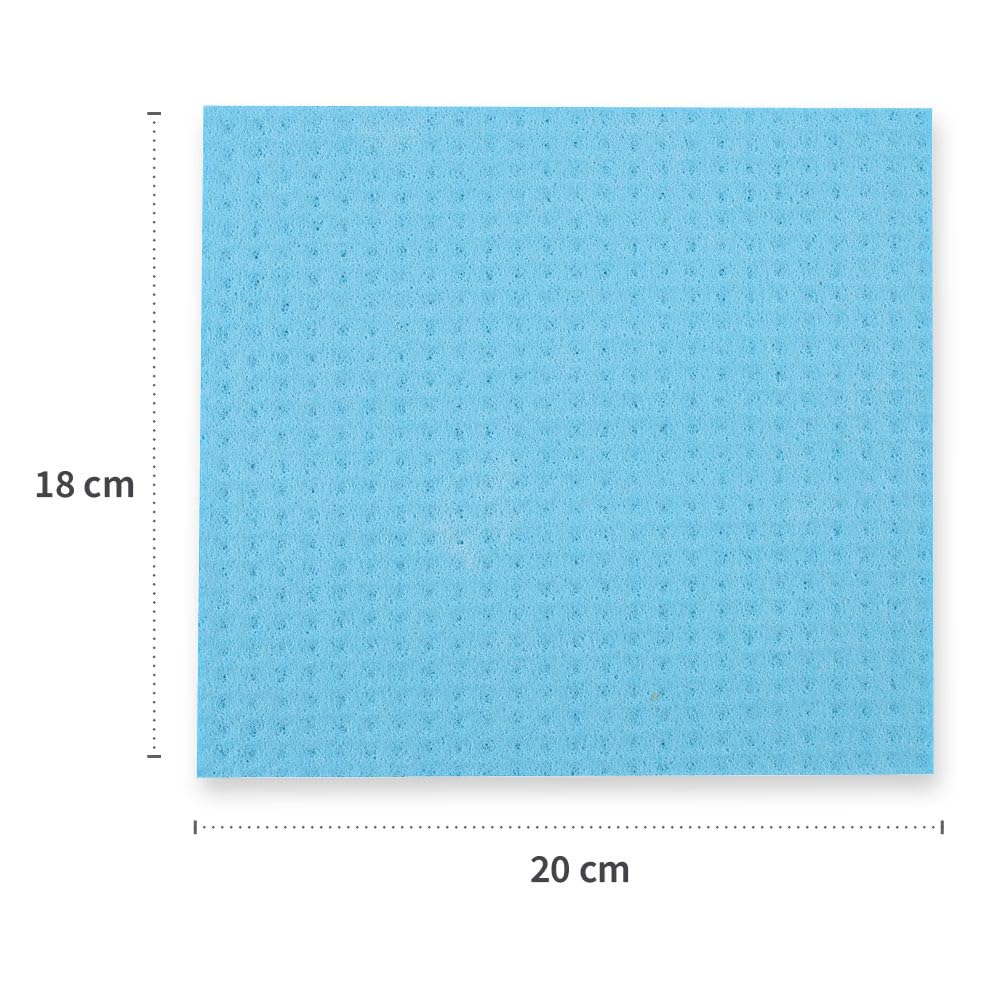 160 Stück Hygoclean Schwammtücher | Baumwolle/Zellulose, blau, L: 18cm, B: 20cm, Reinigungstücher, Putztücher, Schwammtücher