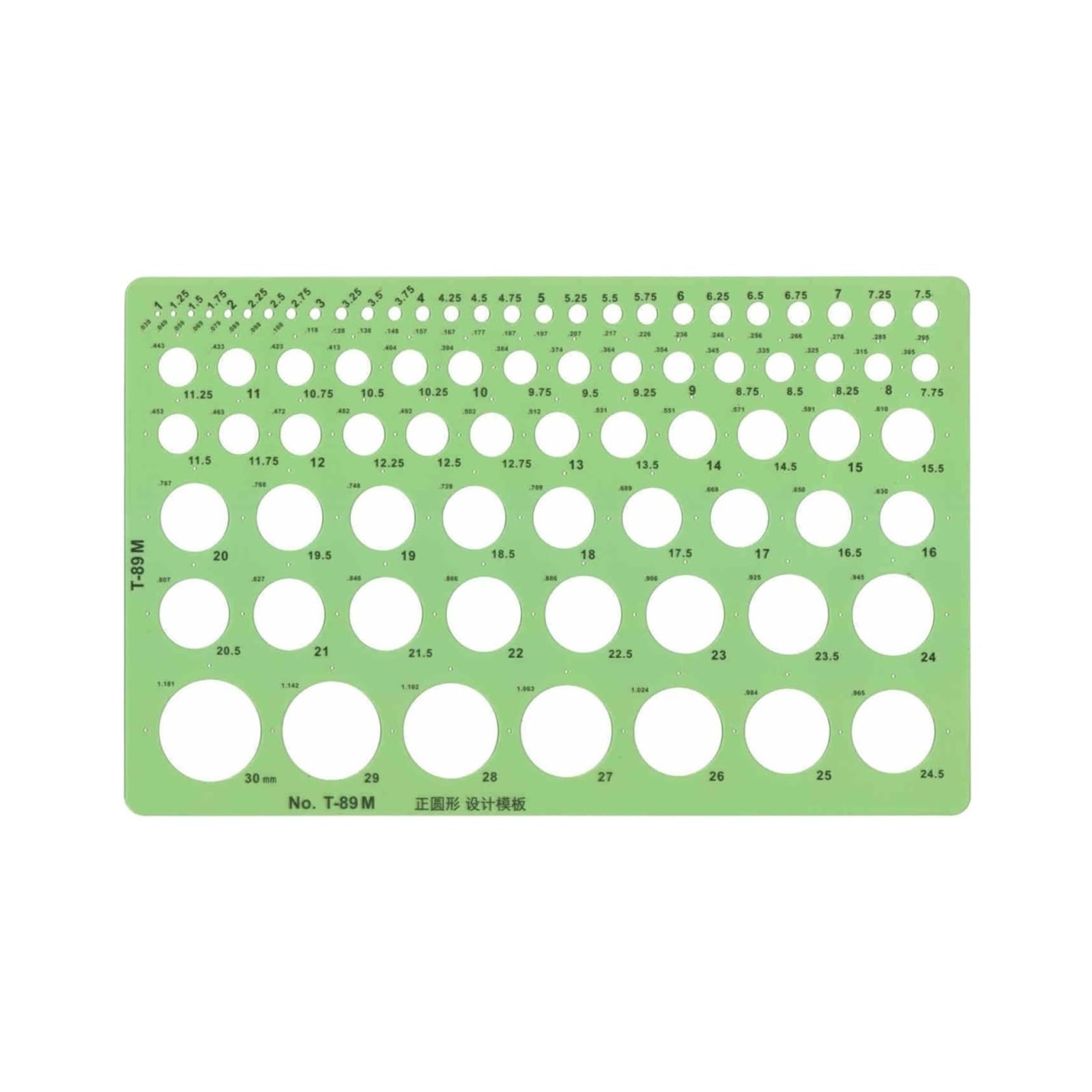 Ruler for Diamond Painting Jewelry Design Template Diamond Gemstone Drafting Ruler Kit Formwork Rulers Designer Tools Supplies(1pc T-89M)