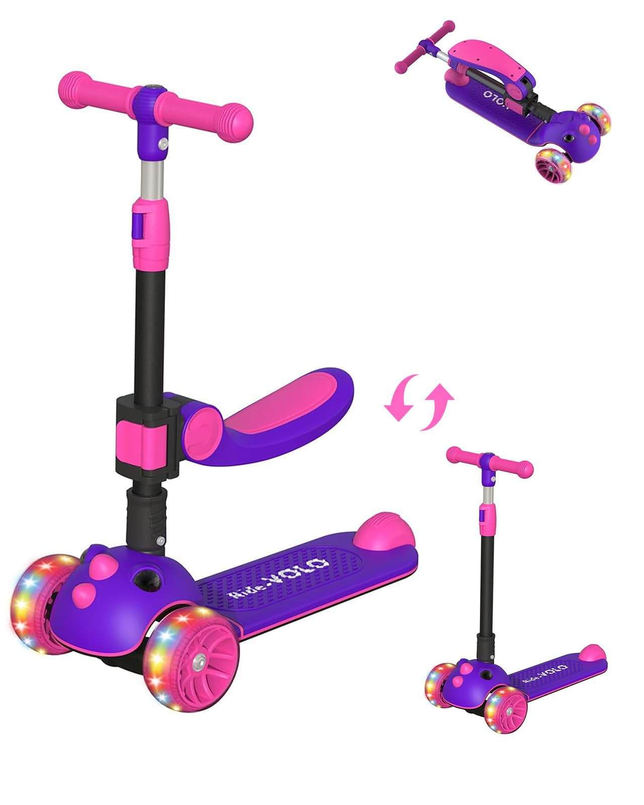 Amazon.co.jp: キックスクーター 子供用 キックボード RideVOLO 2way