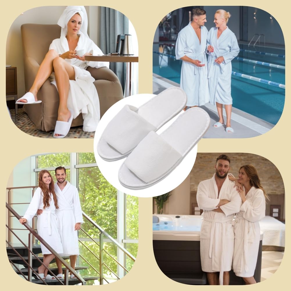 Pantoufles Hotel,10 Pairs Chaussons Jetables,Chaussons D'hôtel,Chausson Hotel Jetable,Chaussons à bout ouvert non jetables,Chaussons de voyage,Chaussons Hotel,Chaussons de Bain