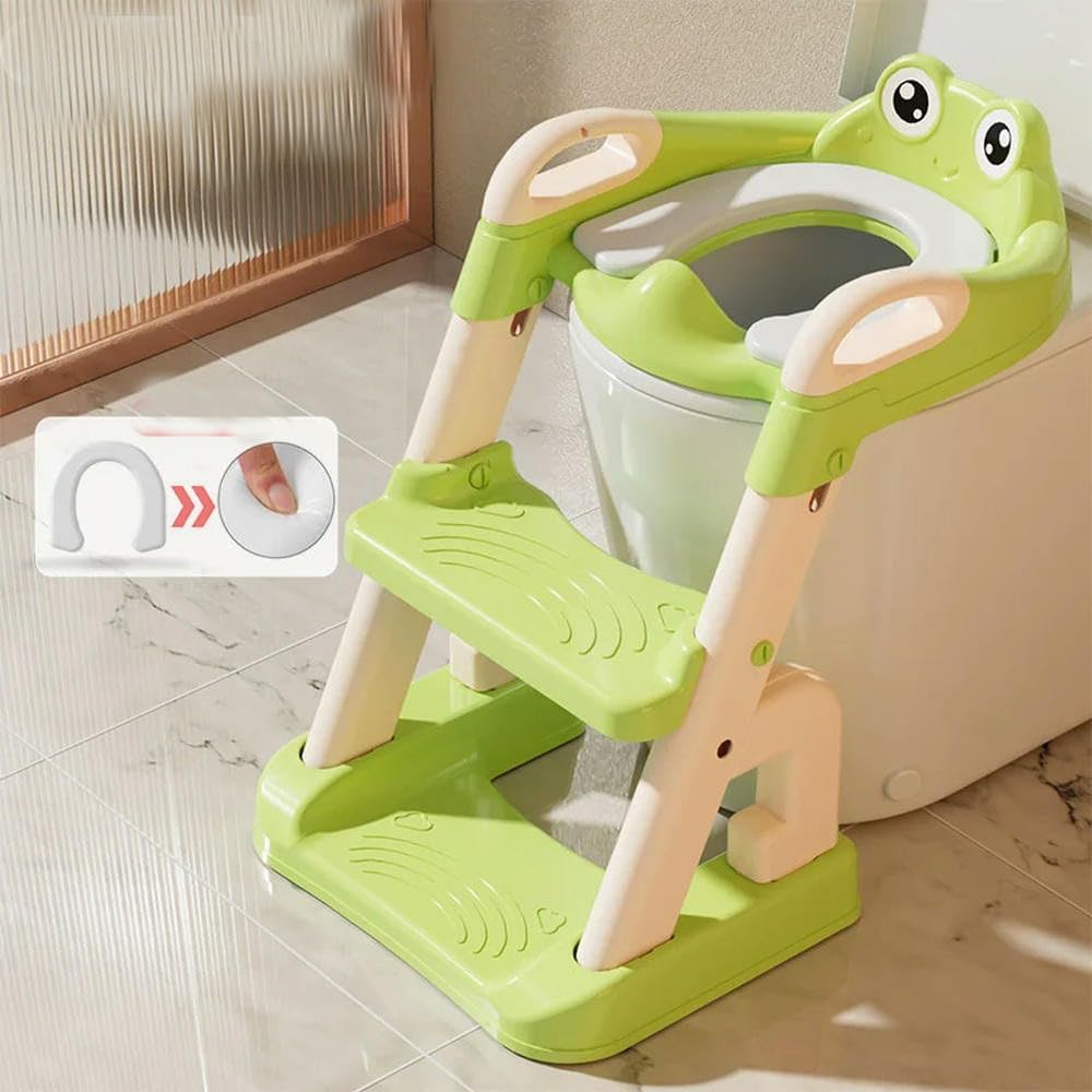 NYSDM Cartoon Rana Bambini Sedile WC Portatile Scala Vaso Bambini Orinatoio Vasino per Bambini Orinatoio per Bambini Vasino per Bambini