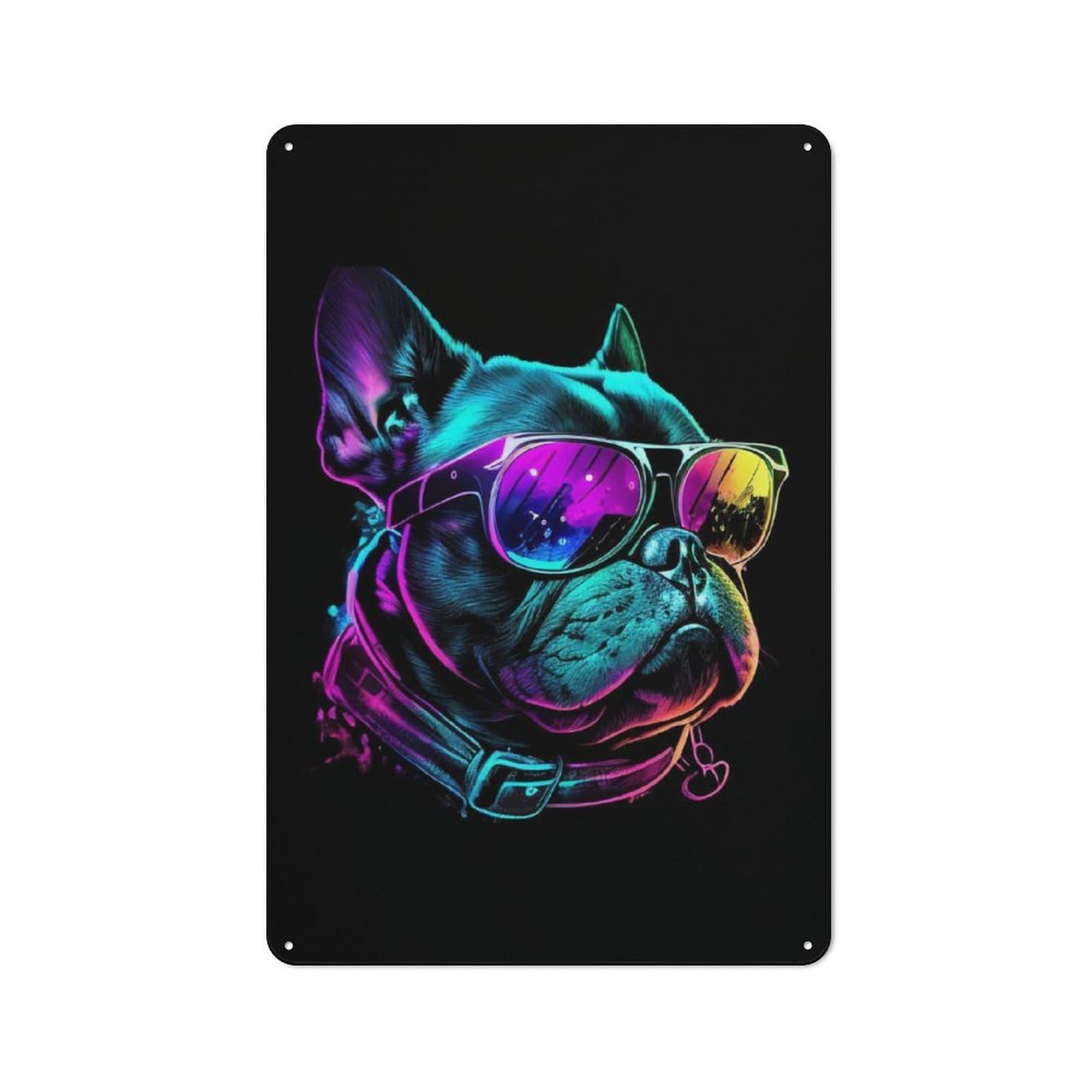 Junmoney French Bulldog Retro Tin Sign 30X20cm For Man Cave Or Games Room, For Collectors Decorating Games Rooms And Man Caves
