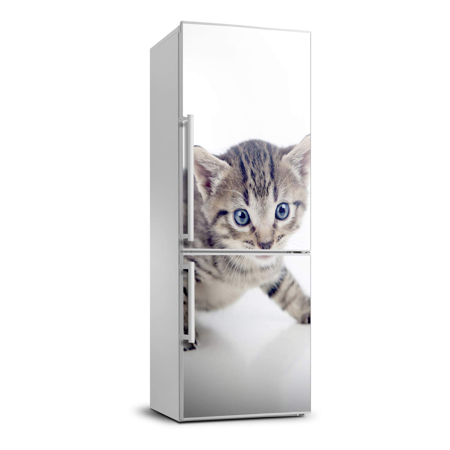Vinilo para nevera de 70x190 cm con diseño de gatito película autoadhesiva cocina