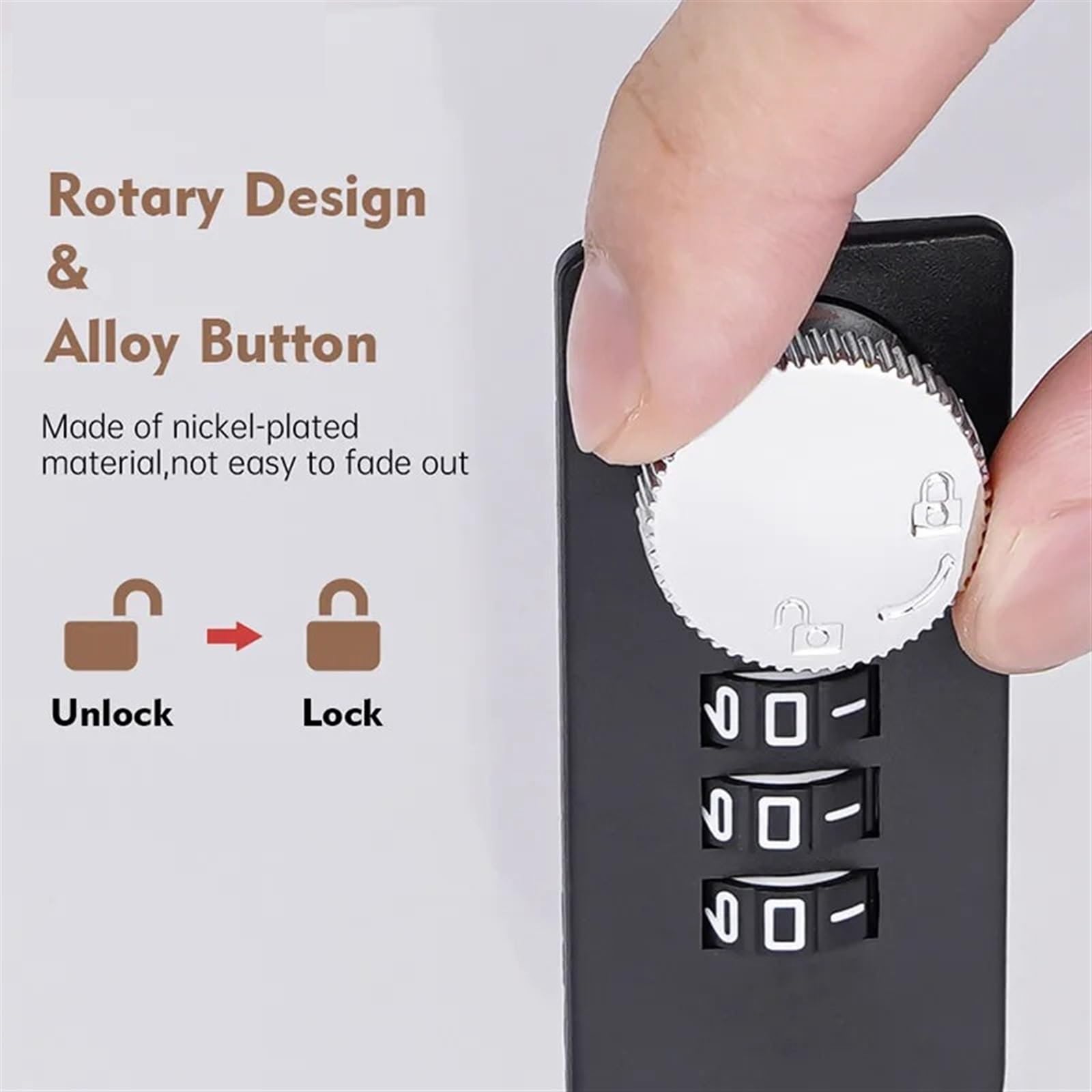 Combination Password Drawer Lock Smart Cabinet Locks Furniture Security Lock Mechanical Suitable 1Pcs(Single Lock-Alloy)