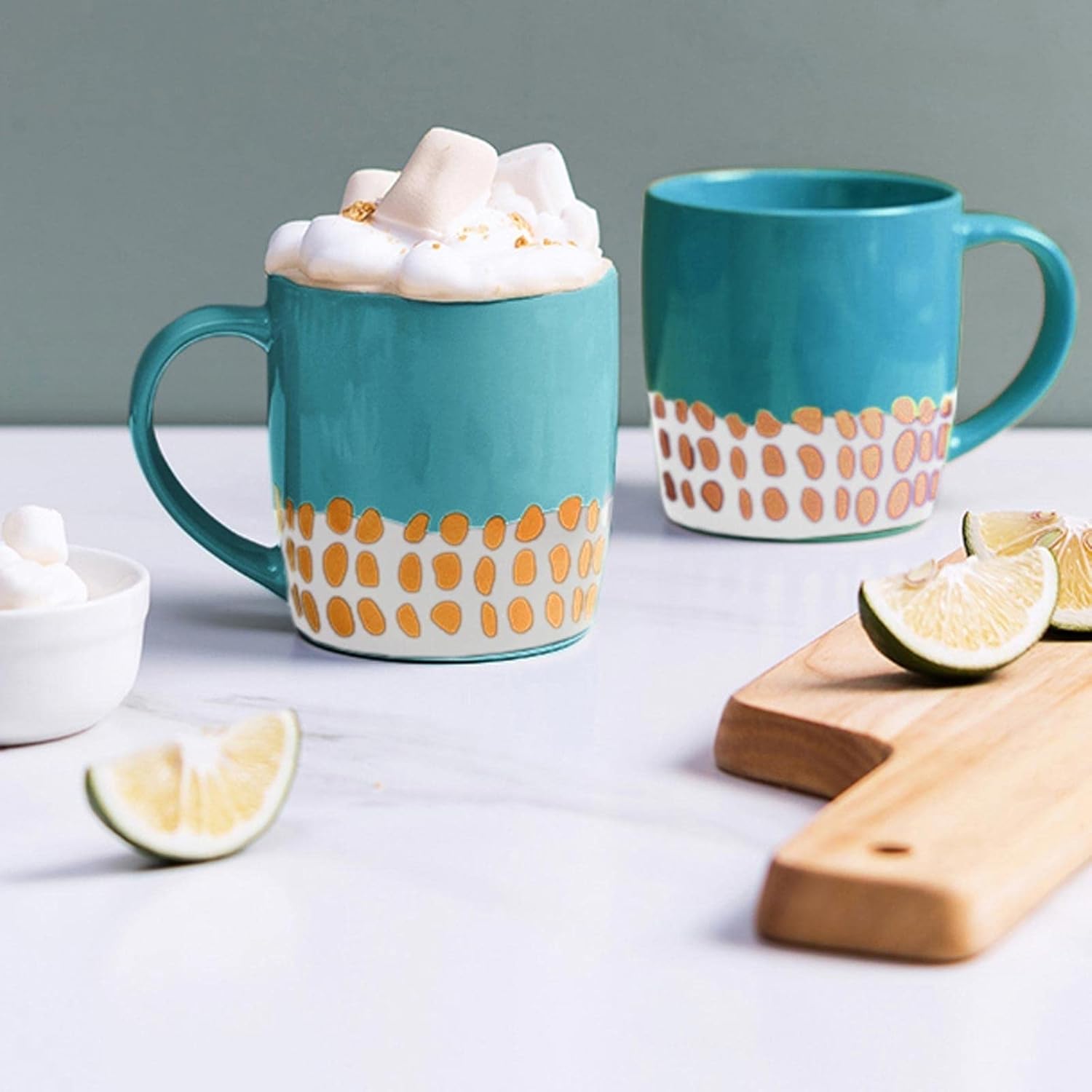 Coffee Mugs Tea Cup,Milk Cup Household Mug Porcelain Cup Water Cup Office Drinking Cup Breakfast Cup Coffee Cup 11.2OZ for Cappuccino 5