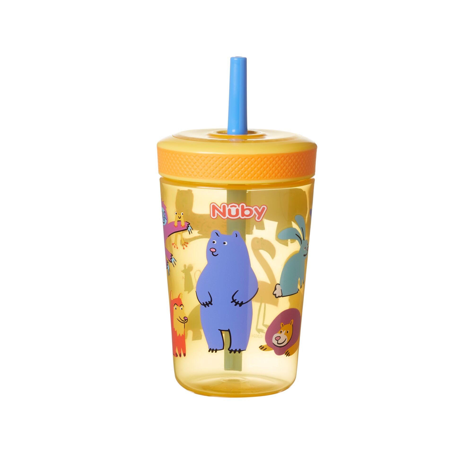 Nuby Sip It Swirler Cup - Toddler Beaker with 360° Straw, Pink/Yellow, 420ml - Image 3