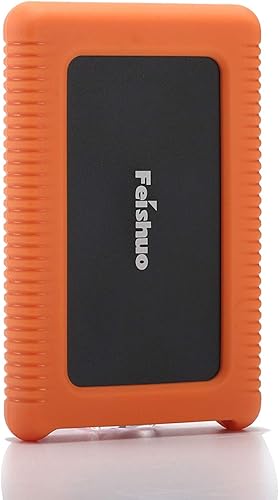 Miniatura 1 de FEISHUO Disco duro externo portátil USB 3.0 SATA HDD Storage  Carcasa de silicona para disco duro externo anticaídas, a prueba de golpes y lluvia,