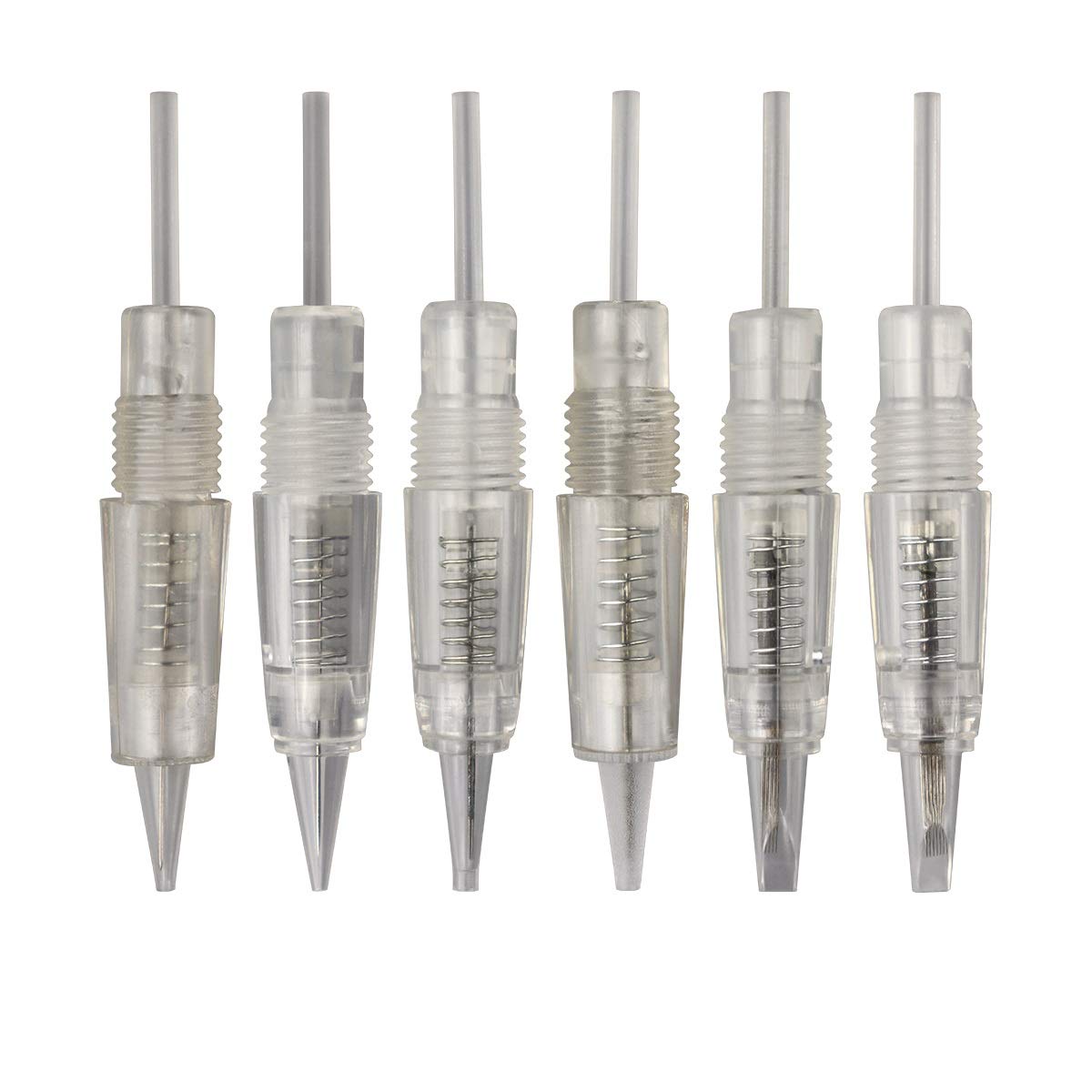 20 piezas Agujas Maquillaje Permanente para Delineador de cejas Máquina en Espiral Labios y Tatuajes Pequeños (3R)