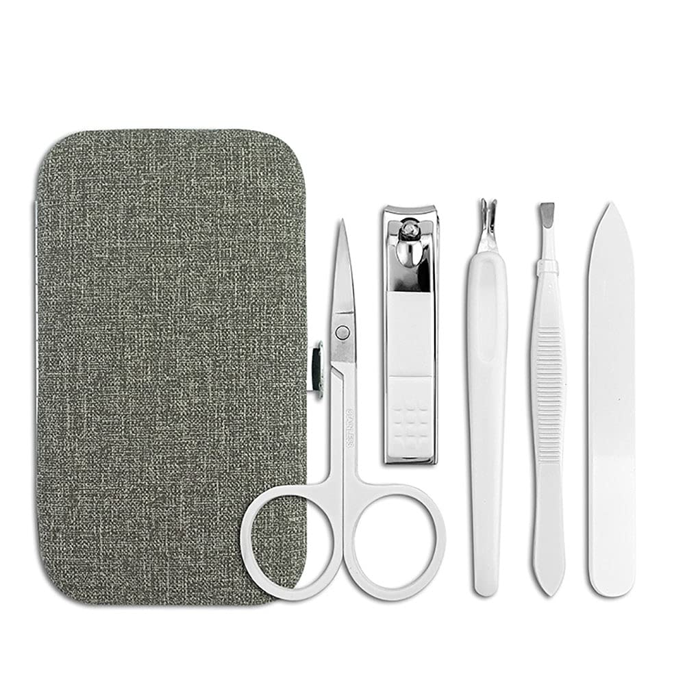 Set de manucure et coupe-ongles 5 pièces en acier inoxydable pour les soins à la maison