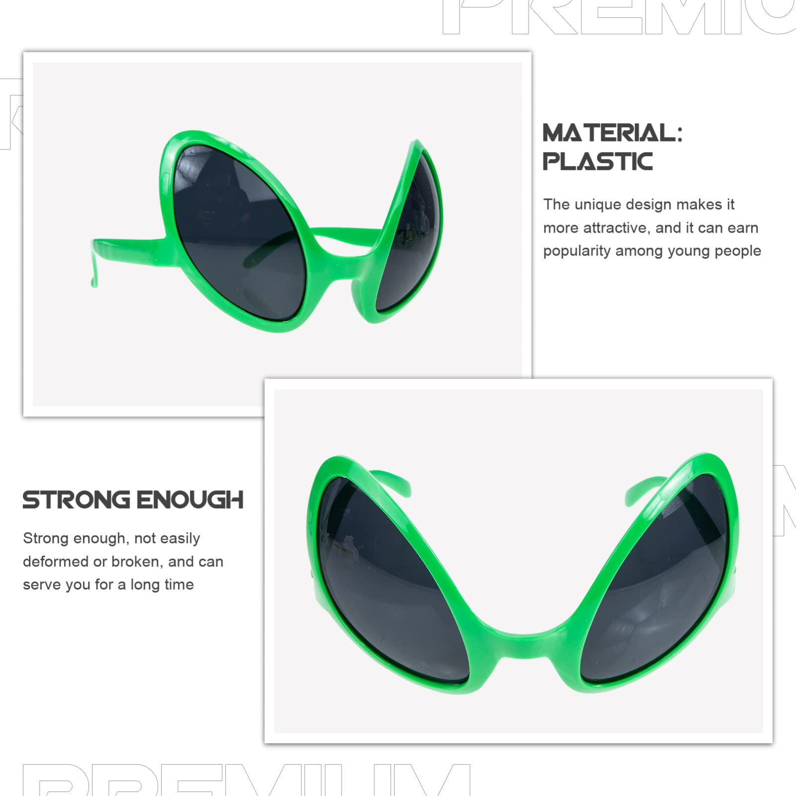 NOLITOY 2pcs Holiday Accessories Interesting Alien Glasses Party Supplies Festival Party Sunglasses Fun Summer Sunglasses Cosplay Party Sunglasses Colorful Party Sunglasses Summer Eyewear
