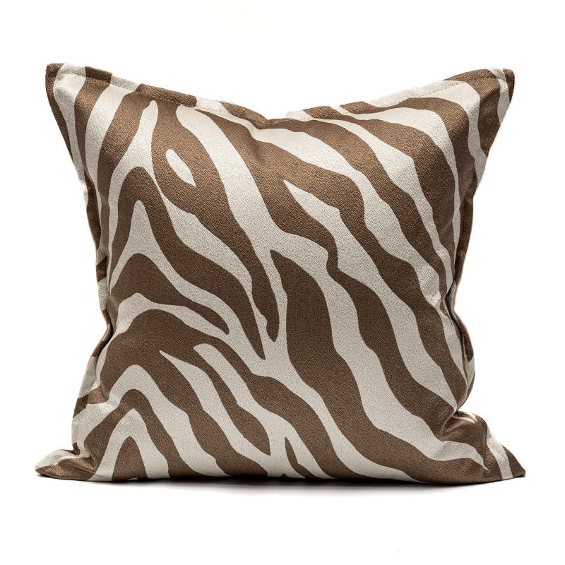 Shorping Zebra Stripe Pillow Covers Abstract Exotic Throw Pillow Covers 18X18 Inch Modern Farmhouse Pillow Case Brown Pillow Covers Decorative for