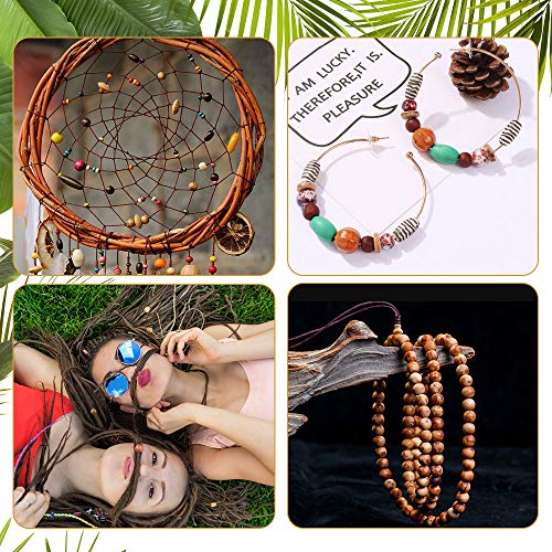 GOLRISEN 400 Pezzi Perline di Legno Stampato