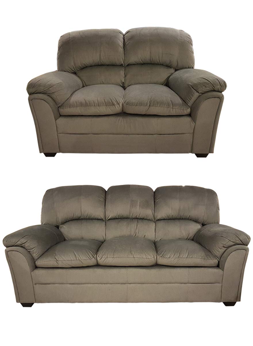 Buy Homes r us Ashdon 3+2 Seater Sofa set Grey 200 x 80 x 100 cms