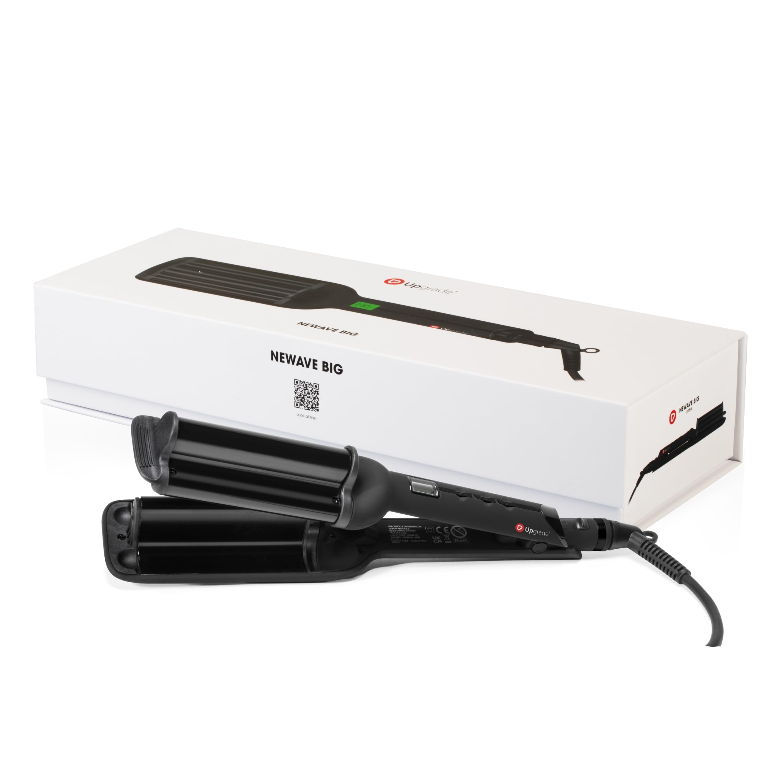 Upgrade - Piastra Onda per Capelli Newave - Big - Piastra Capelli Professionale a Tripla Onda - Per Onde Larghe Definite e di Lunga Durata - Per Beach Waves d'Impatto in un Attimo