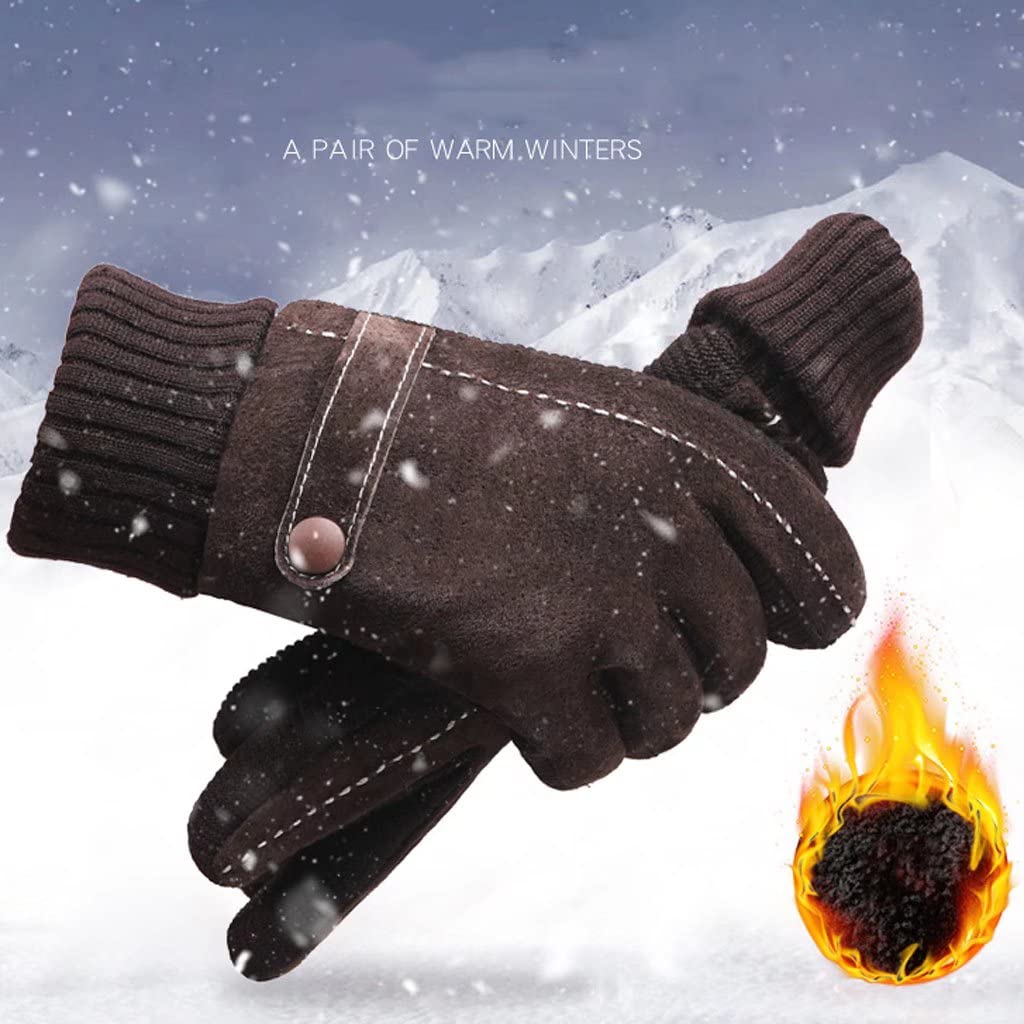Guantes térmicos Antideslizantes Guantes de Invierno Guantes para Correr con Pantalla táctil, Guantes con Forro cálido para Deportes Ciclismo Senderismo Caminar Montar en Bicicleta