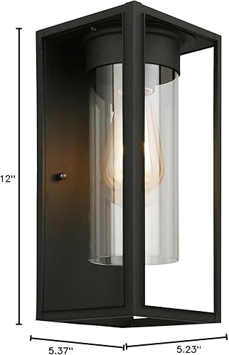 Miniatura 6 de EGLO Water Hill - Lámpara de pared para exteriores, 1 luz, moderno, regulable, LED, impermeable, para interiores y exteriores, con cristal