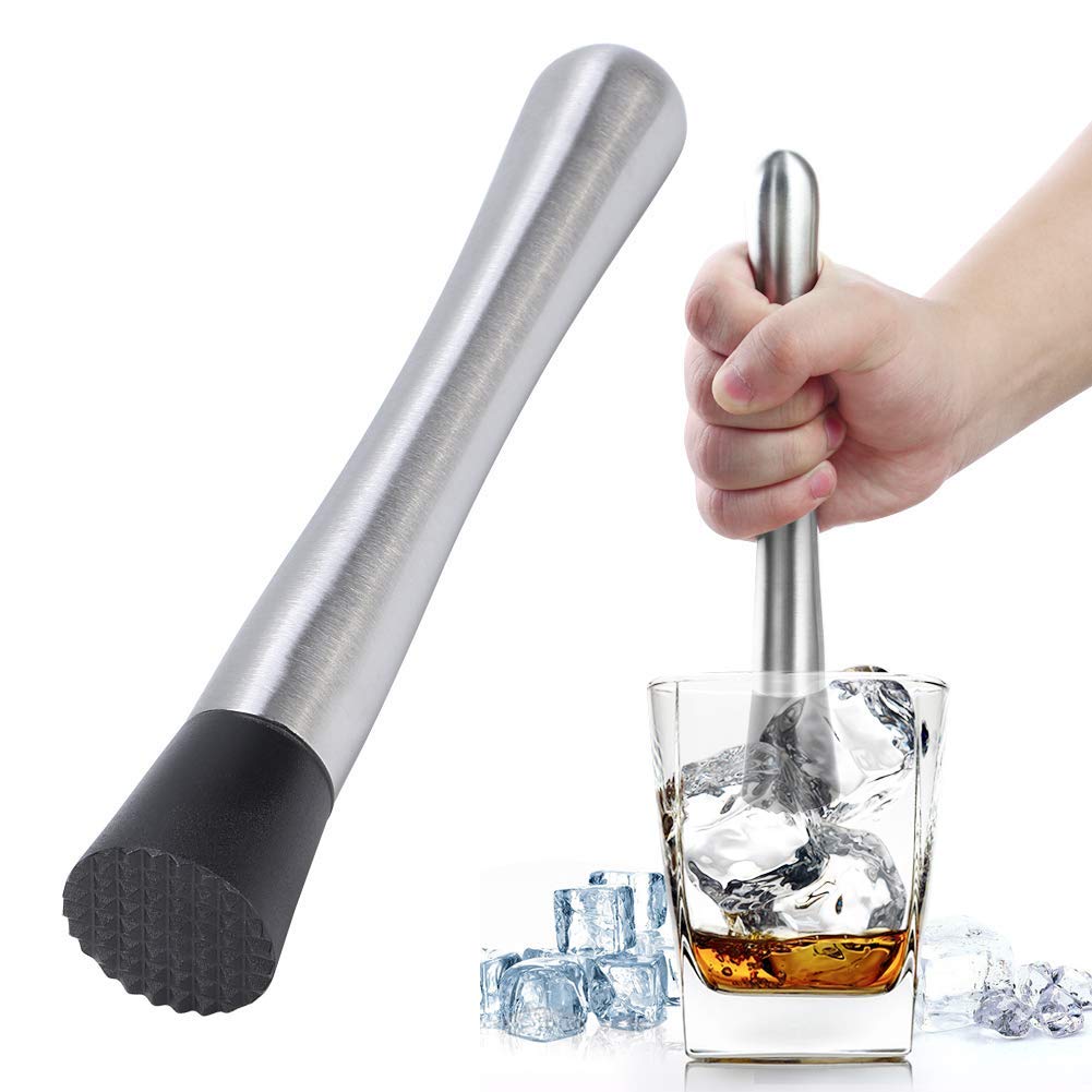 Multifunzione in acciaio inox martello per ghiaccio trato bastoncini per ghiaccioli frantumati Cocktail Ice Cube Crusher Fru Muddle Pestles Bar Tool  15