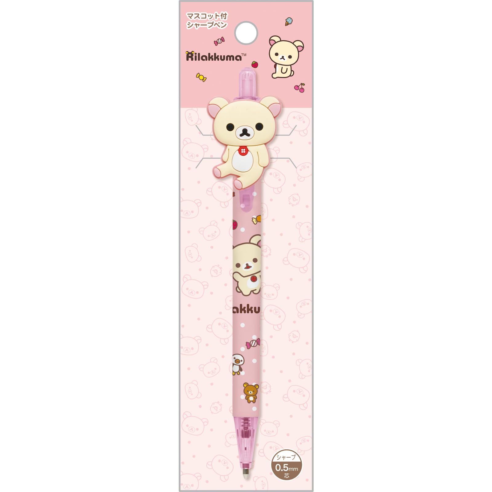 San-X Rilakkuma Korilakkuma Mechanical Pencil with Mascot 0.5mm 5.5in Japan