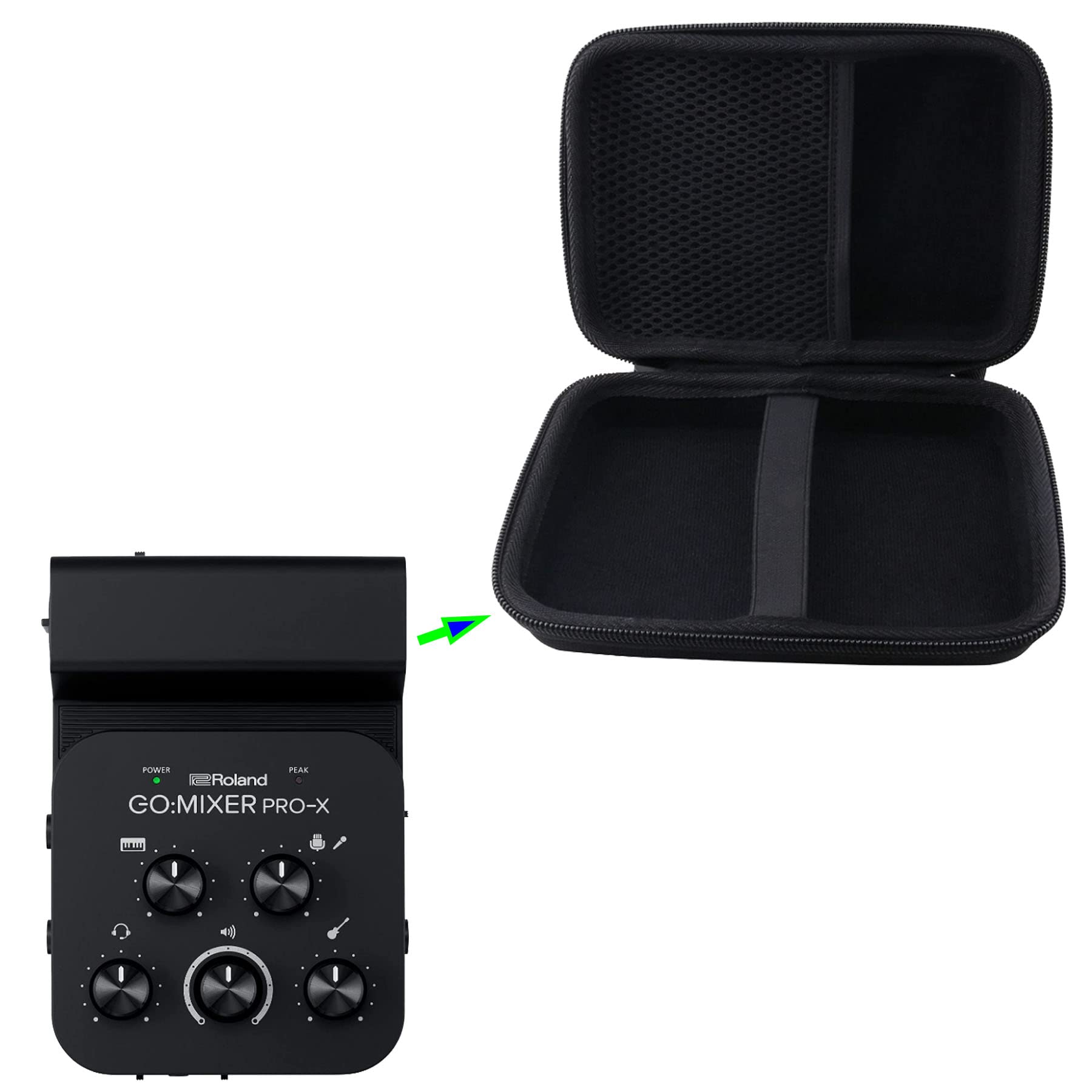 Custodia rigida compatibile con Roland GO:MIXER PRO-X Audio Mixer per smartphone