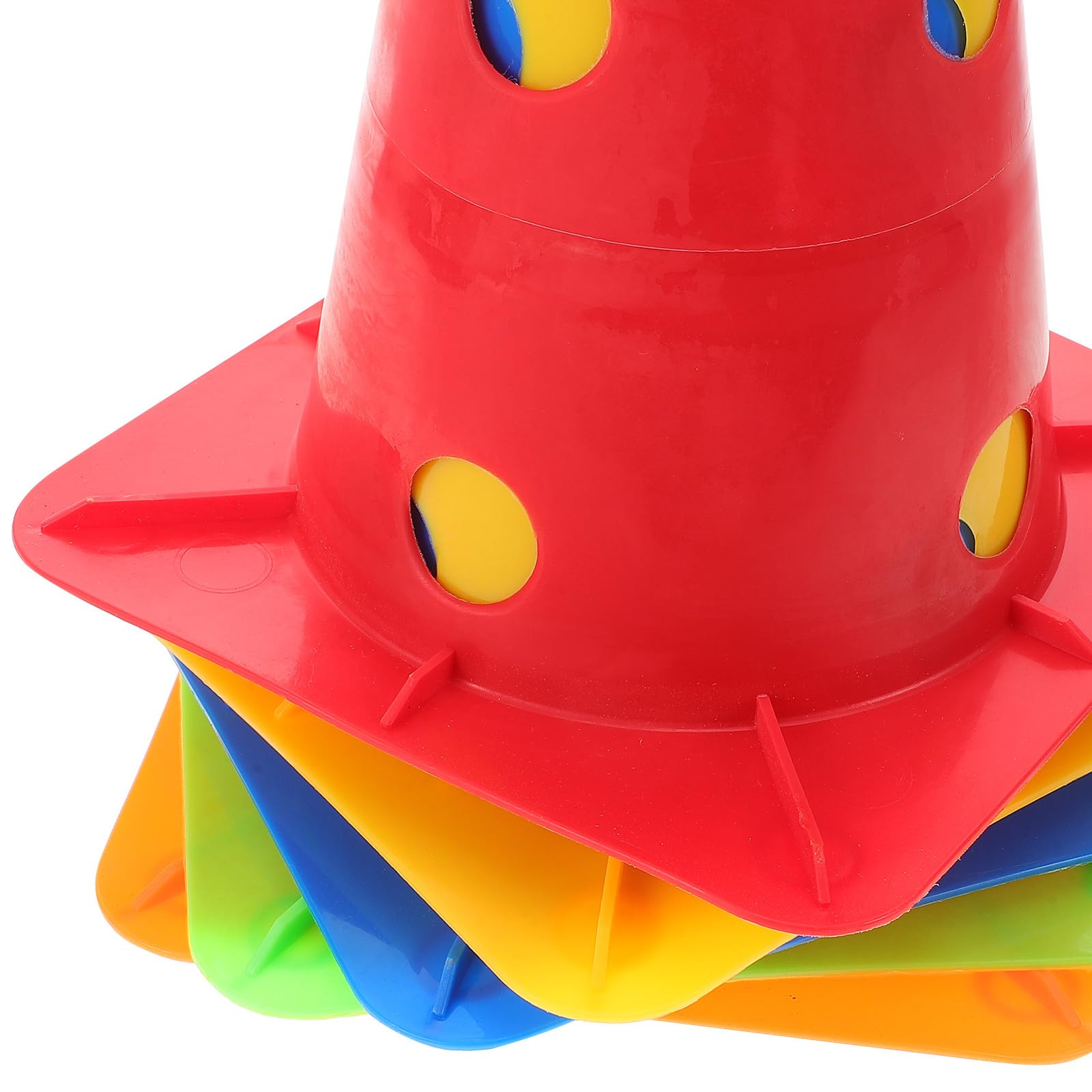 Toyvian Conos de Entrenamiento 5 Piezas de PE, Base Cuadrada Estable y Diseño Ligero para Fútbol y Baloncesto, Adecuado para Eventos Competitivos