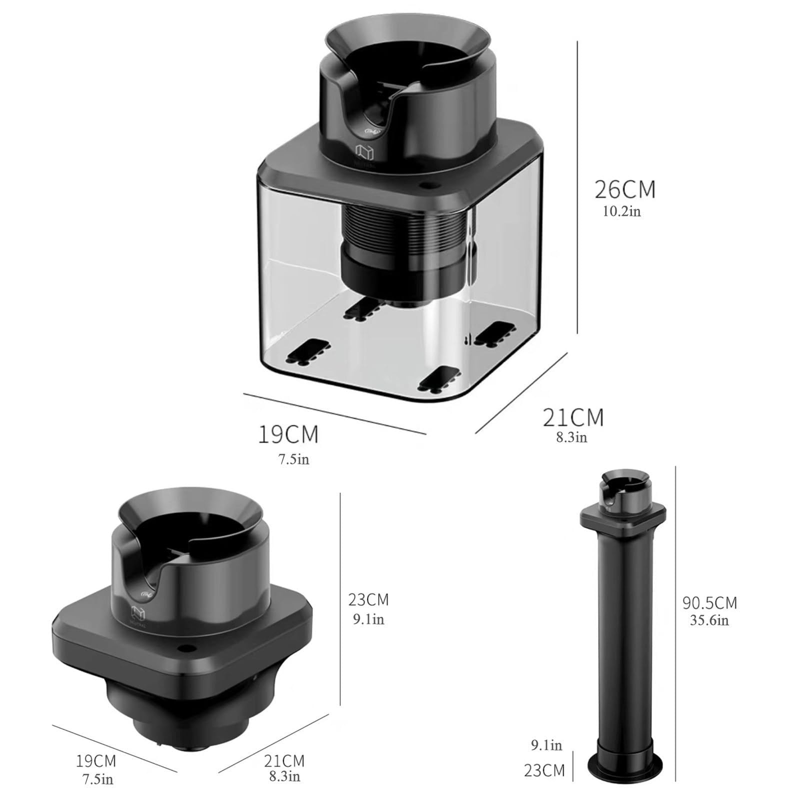 Cepillo de limpieza para máquina de espresso con 3 cabezales de cepillo de arco, limpiador automático de café molido, extraíble y fácil de limpiar para uso doméstico, cafetería o restaurante