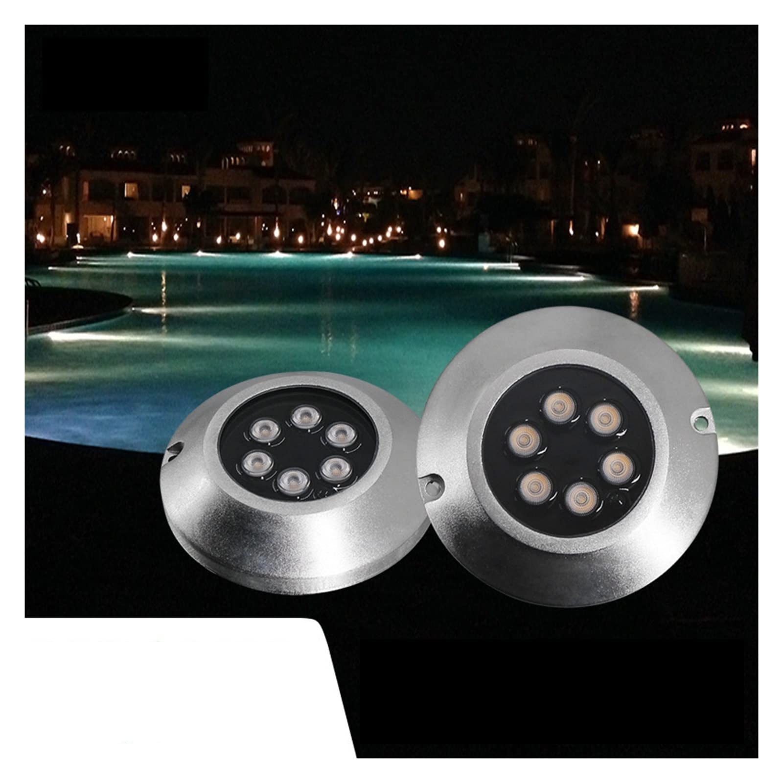 Podziemne oświetlenie basenu LED 18W LED Podwodna Lampa Ścienna Basen Z Wodą Morską Krajobraz Podziemna Projekcja Reflektor Lampa Basenowa Ze Stali Nierdzewnej 316L do dekoracji przyjęcia weselnego pr