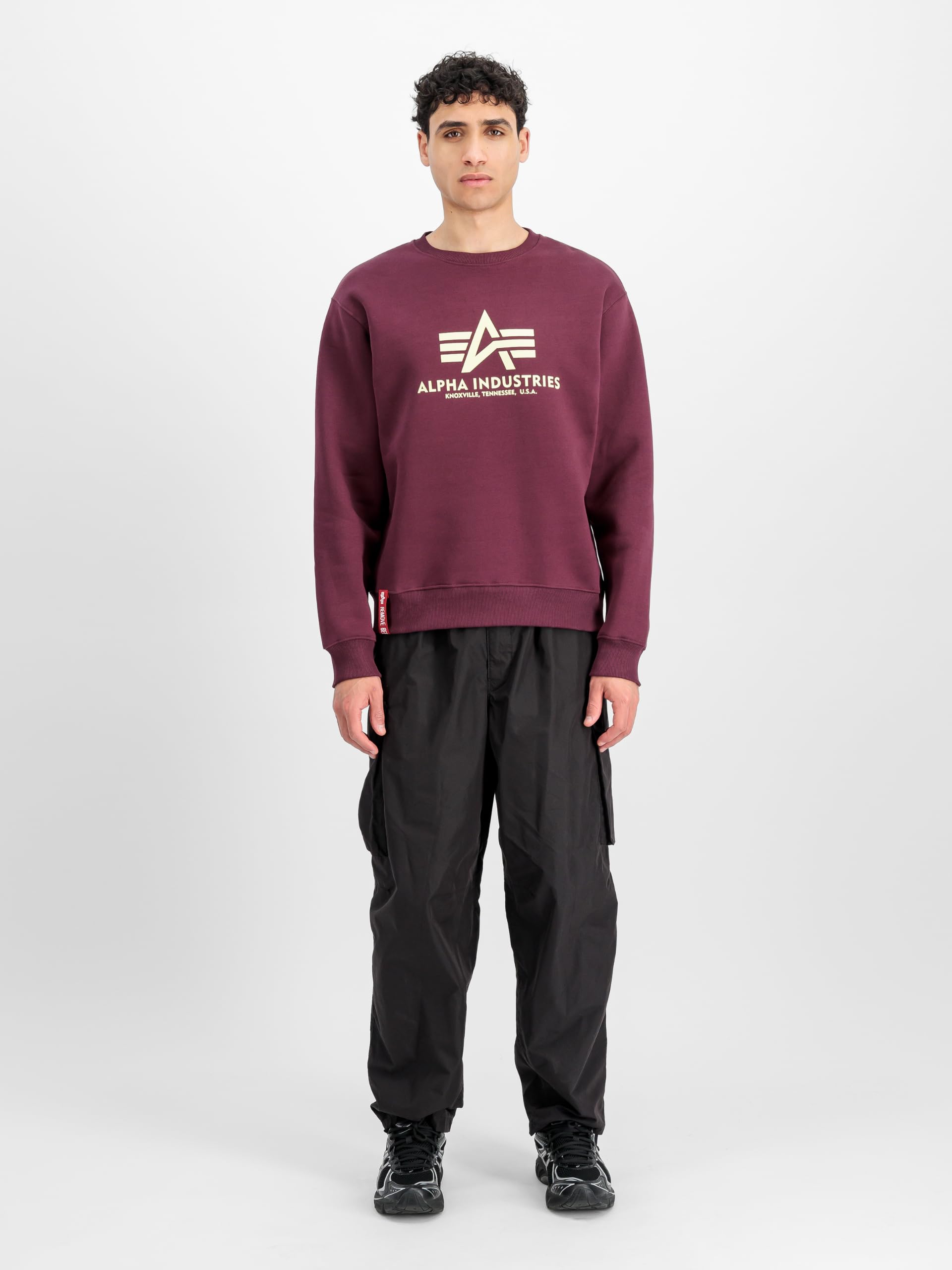 Alpha Industries Herren Basic Sweatshirt, Dark Cherry, 3XL – Ansicht 2