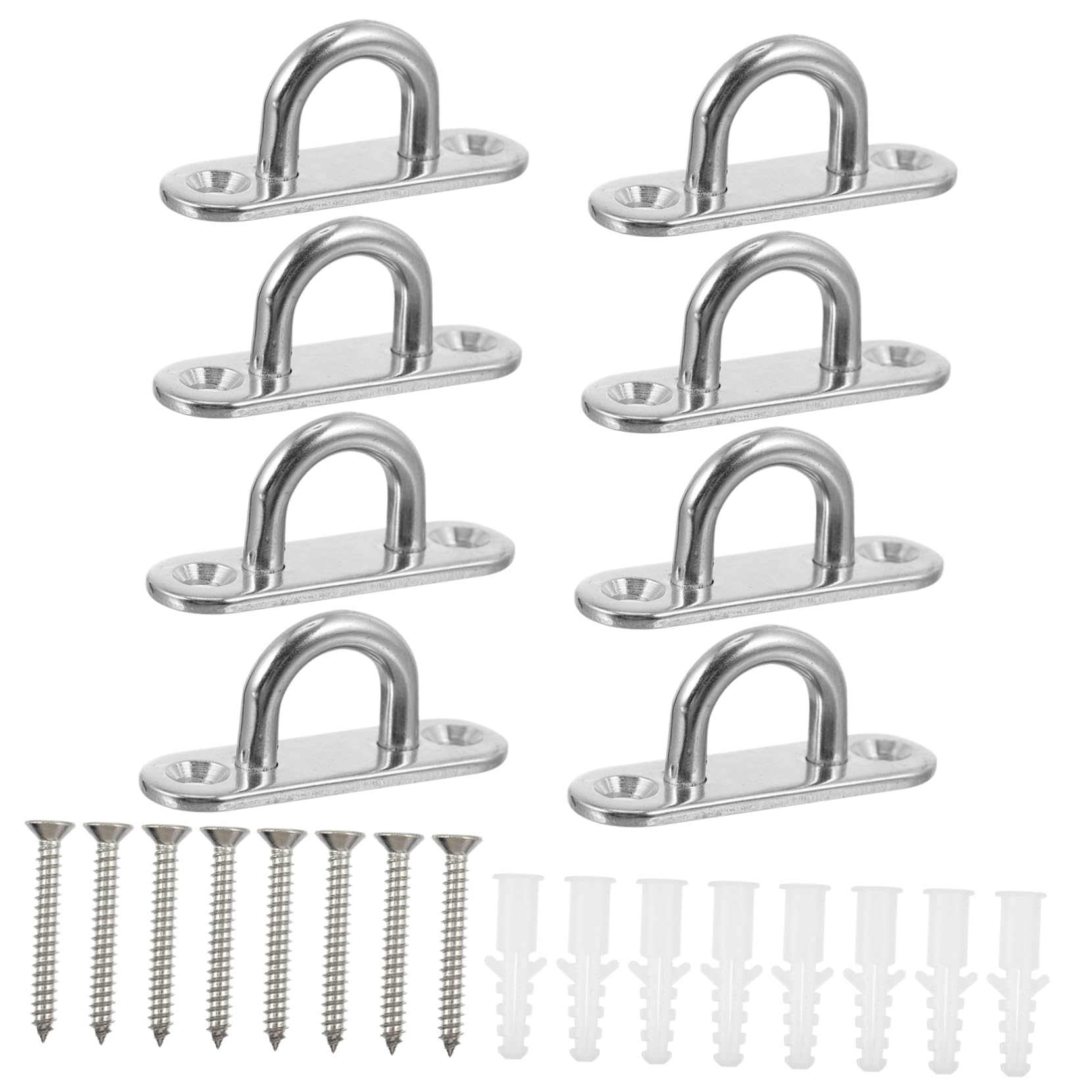 Alipis 8pcs Stainless Steel Ceiling Hooks Heavy-Duty Staple Hooks for Home Hammocks and Easy Installation Ergonomic Design and Strong Carrying Capacity