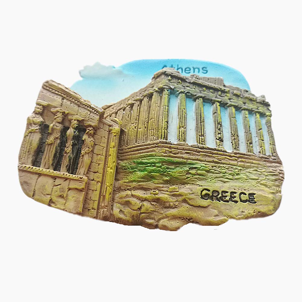 Koelkast Magneet Kaart Santorini Griekenland 3D Hars