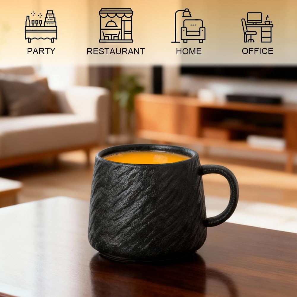 Premium Ceramic Coffee Mugs Set of 2, 550ML Large Cups and Mugs with Comfortable Handle for Latte, Soup, Tea, Milk, Great for Home, Office & Couple Mugs Set
