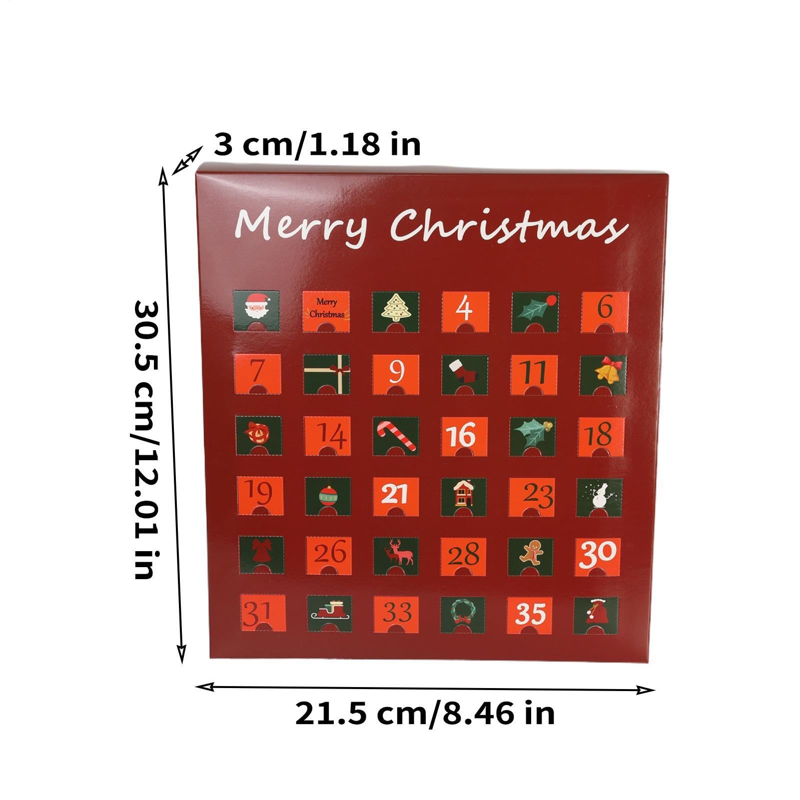 Leere Adventskalender zum Befüllen 36 Tage bis Weihnachten, nachfüllbar und