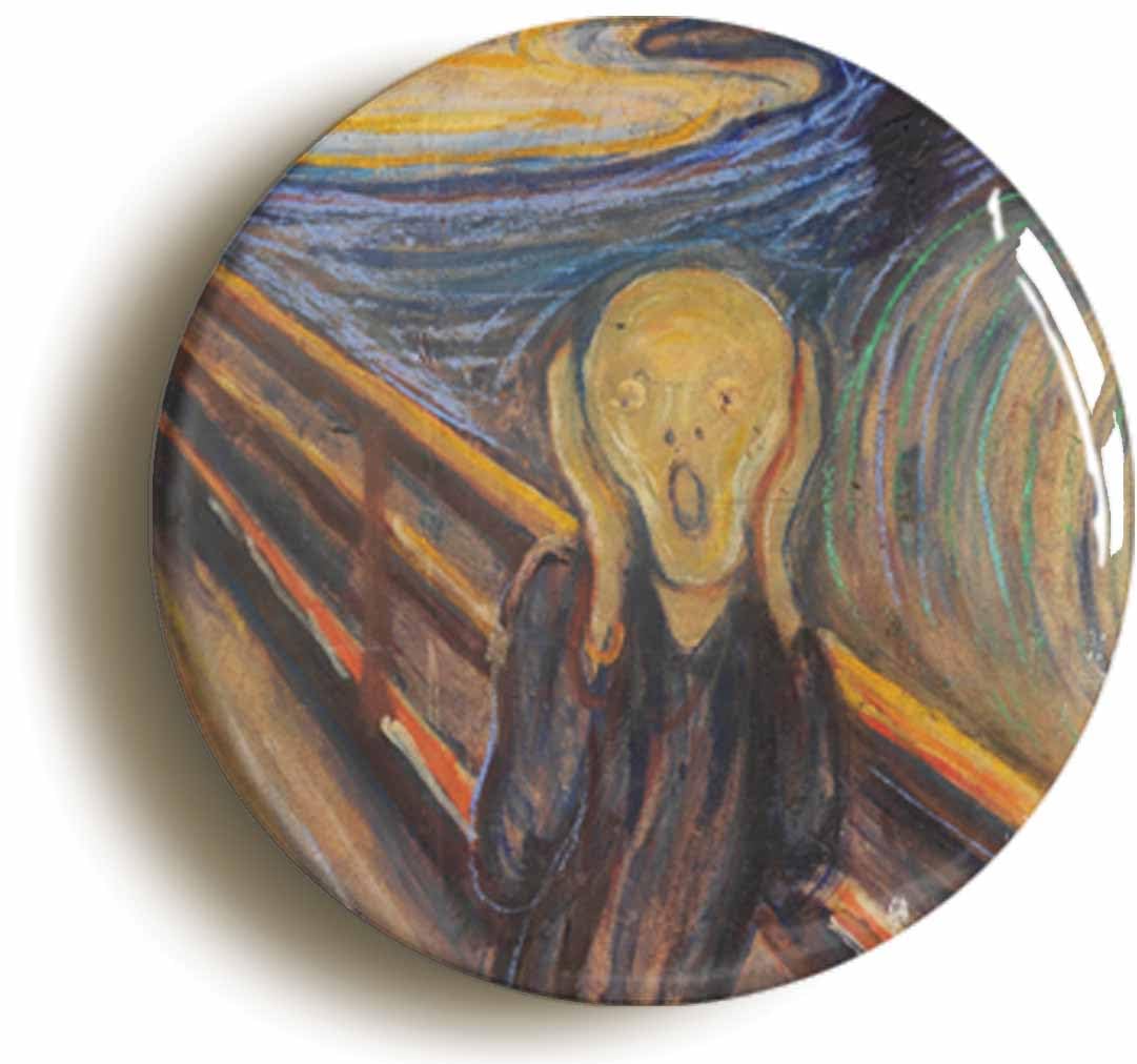 Edvard Munch The Scream Fridge Magnet (Circular 2inch / 50mm Diameter)