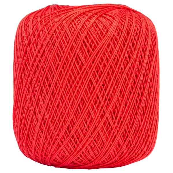 Image of Aunt Lydia Classic Bright Coral Crochet - 3 Pack of 350y /320m - Cotton - Gauge 10 - Crochet