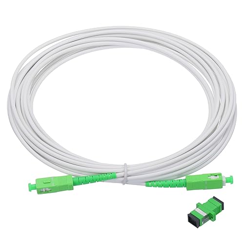 Miniatura 6 de MECCANIXITY Cable de conexión de fibra óptica simple OS2 de 98.4 pies de modo único LSZH SCAPC-SCAPC puente blindado blanco óptico para redes LAN de