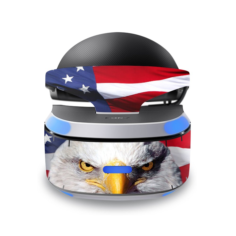 MightySkins Skin Compatible with Sony Playstation VR wrap Cover Sticker Skins America Strong