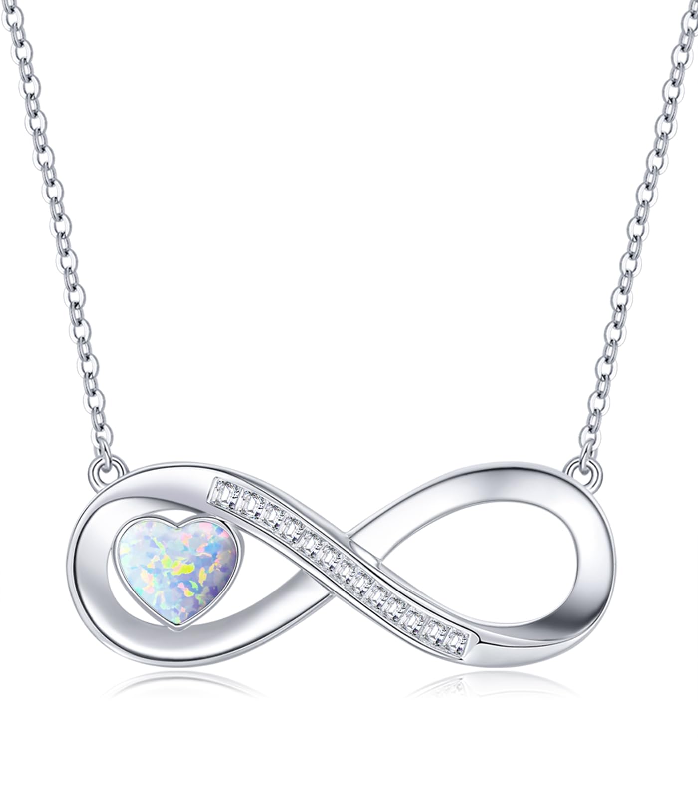 LOUISA SECRET Collana Donna Infinito Argento 925 | Gioiello Ipollergenico 45+5cm, Regalo per Natale/San Valentino/Compleanno/Amica/Mamma/Ricorrenze