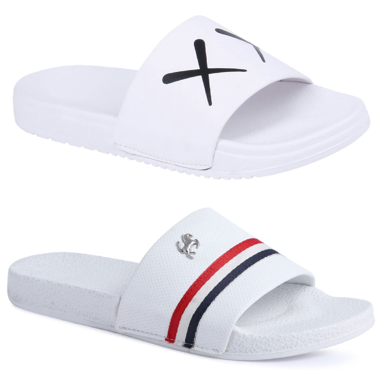 PERY-PAO Mens Combo Comfort Sliders White, Brown, Red, Black, Grey Boys Flip-Flops (B09W5SRTZ6) Amazon Price History, Amazon Price Tracker