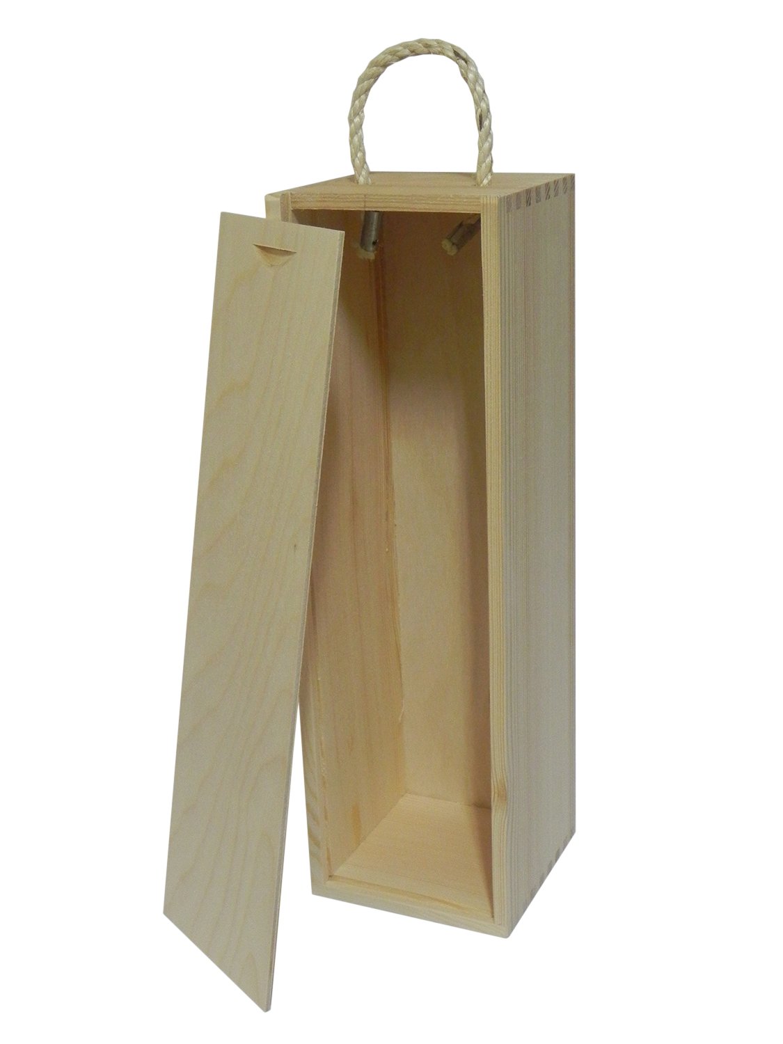 Caja de madera para vino, caja de regalo para botella de decoupage, manualidades, madera de pino