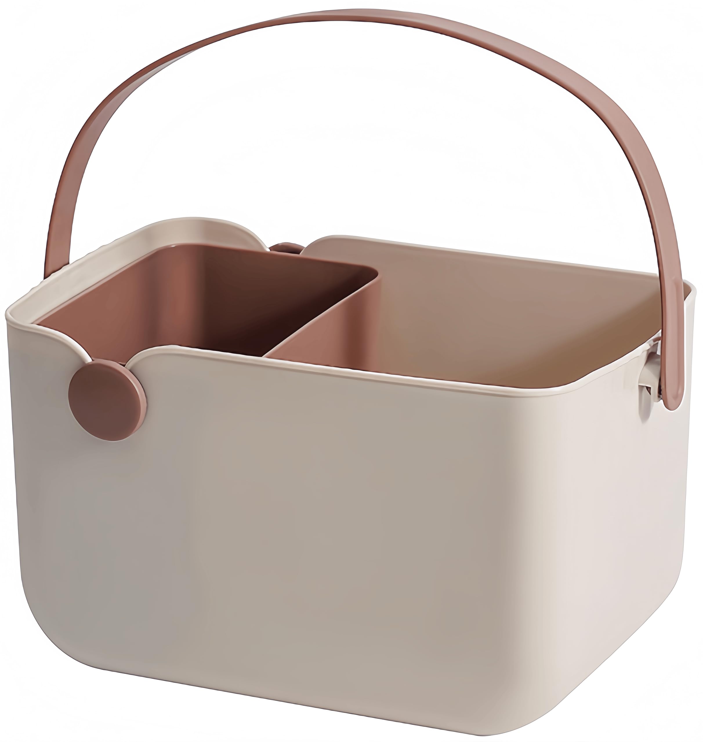 HeCotia Portable Shower Caddy Divided Bathroom Storage Caddy Tote Drainage Hole Design Removable Cleaning Supplies Organizer for Toiletry