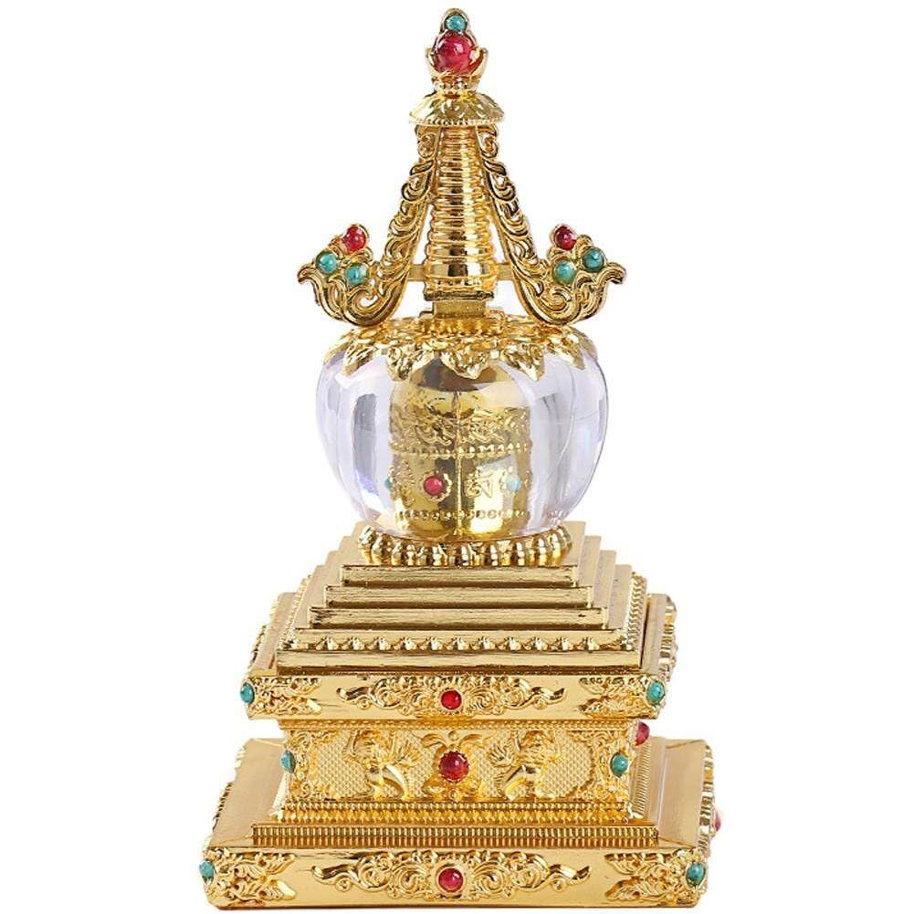Stupa Bouddhisme Tibétain en cuivre | Pagode miniature de collection