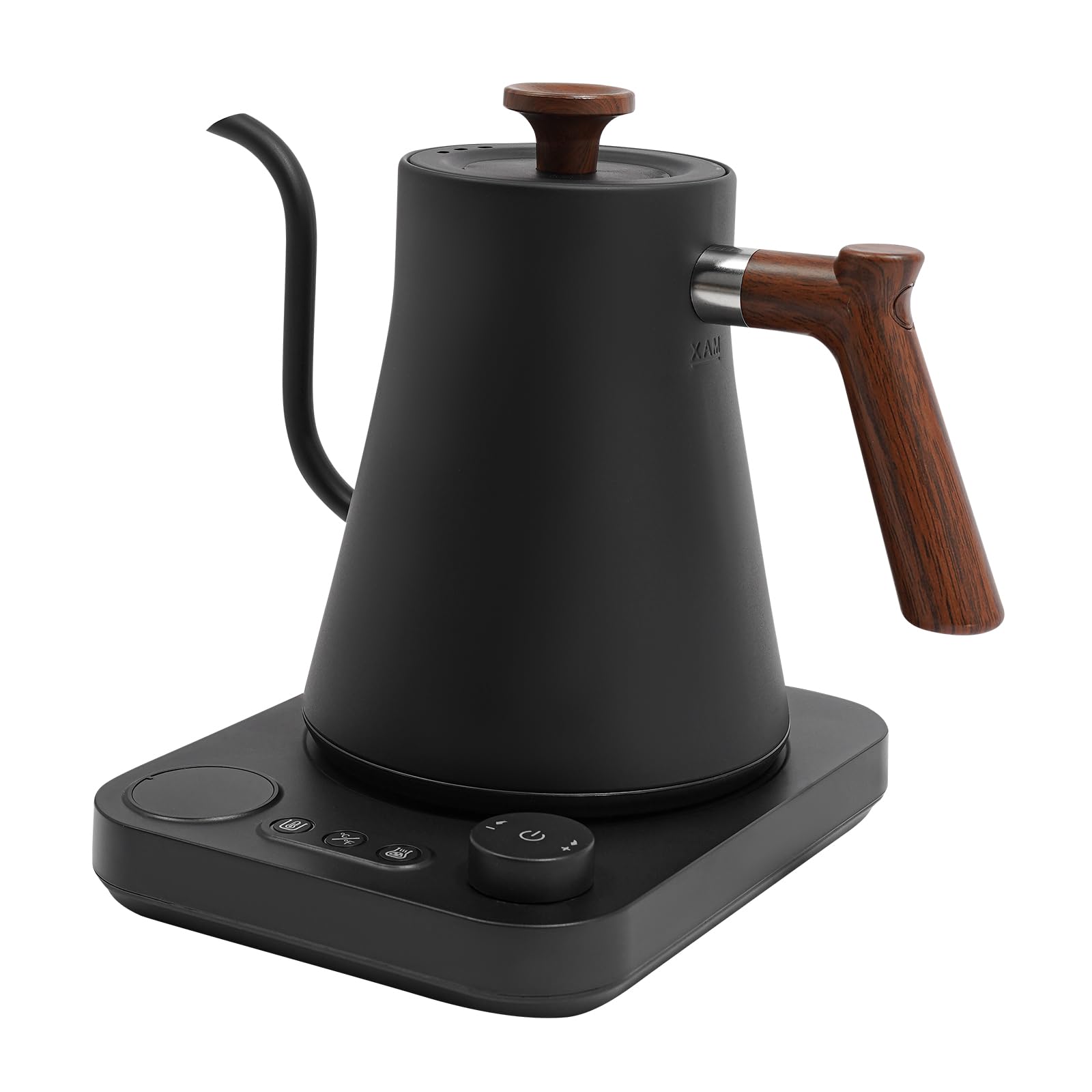 Electric Gooseneck Kettle 1200W Electric Kettle with LED Display for Home/Office, 0.24 Gal Quick Heating Water Boiler for Coffee Tea Brewing, Adjustable Temp 104-212°F (Black)