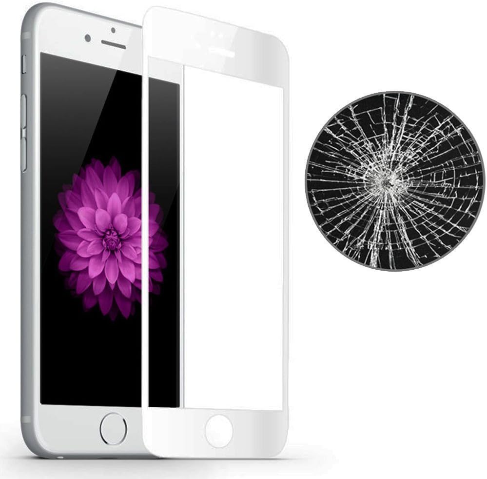 seninhi for iPhone 7 Plus iPhone 8 Plus 5D Screen Protector Full Cover Tempered glass film for to Apple iPhone7 Plus iPhone8 Plus 5.5-inch black edge protection (full screen white)